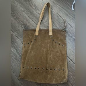 FURLA suede tote